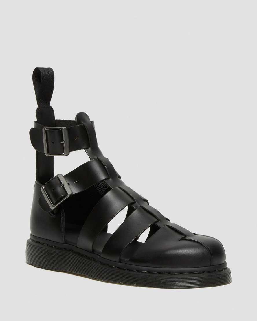 Dr. Martens Geraldo Lær Gladiator Sandaler Dame Svart [2309UVFNT]